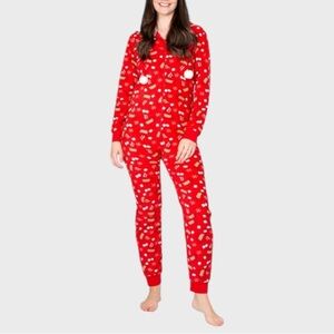 Women’s Hot Cocoa Fleece Hooded Onesie XL NWT